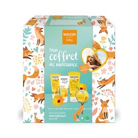 WELEDA - My Weleda Birth Gift Set - Gently Cleanses and Protects - For Daily Care of Babies and Toddlers - Natural - 200ml + 75ml + 75ml + 25g