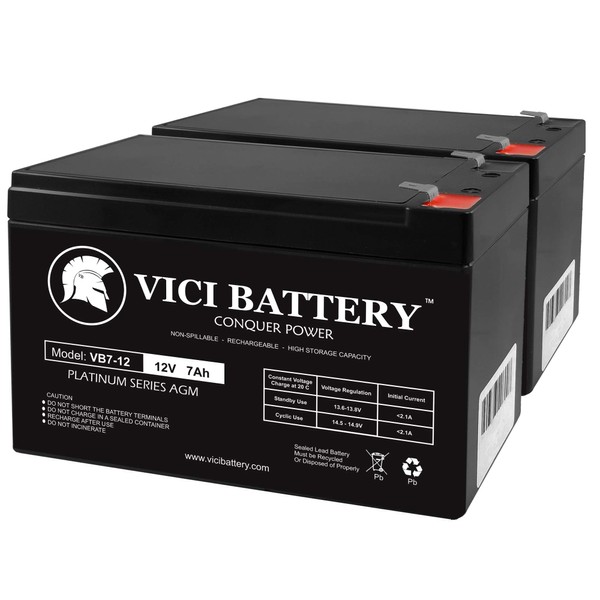 VICI Battery 12V 7AH 2 Pack SLA Battery for Viking