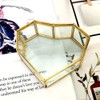 Flip Love Heart Shaped Geometric Glass Jewelry Box Glass Ring