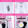 KLFVB 3PC Clear Bookabag for Girls, See Through School Bag