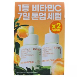 Innisfree 이니스프리 비타씨 그린티 엔자임 잡티 토닝 세럼 이엑스 30ML+30ML 더블 Innisfree Vita C Green Tea Enzyme Spot Toning Serum Ex 30ML+30ML Double