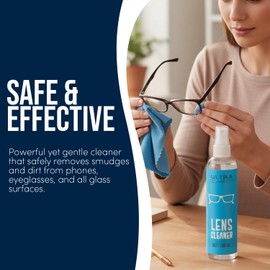 Ultra Clarity Powered by Nano Magic Eyeglass Lens Cleaning Spray 7oz Value Pack | 1oz Spray, 6oz Refill, Microfiber Cloth | For Glasses, Phone, Electronic Screens, Optic Surfaces, Coated Surfaces