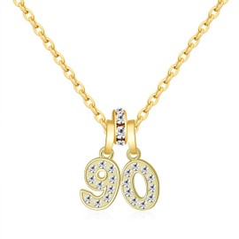 90th Birthday Gifts for women Sweet Birthday Pendant Necklace for Wife Mom Grandma Gifts Birthday Jewelry