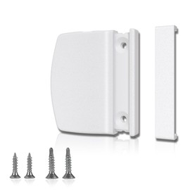 DIYGEEK Balcony Door Handle Outdoor White Patio Door Handle with Concealed Screws Easy Installation No Drilling Required for Balconies, Patios and Fly Screen Doors