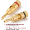 Gebildet 12pcs Gold Plated Speaker Banana Plugs(6pcs Red and 6pcs