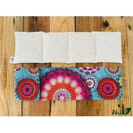 Mandala Heat Pack with Seeds and Herbs with Washable Cover (50cm x 14cm) Lavender - MITE (Mandala Turquoise)
