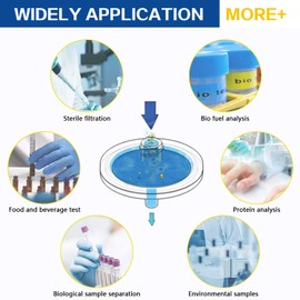 Allpure Biotechnology PES Membrane Non-Sterilized Syringe Filter Diameter 25mm 0.45μm Pore Size for Laboratory Filters (Pack of 100) White