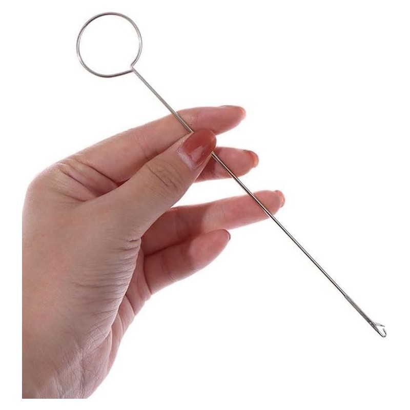 Silver Long Type Sewing Loop Turner Hook Stainless Steel Loop