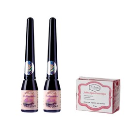 2 Pack Delineador Tintero Prosa 4 en 1 Negro | 1 pz Jabon 50gr La Artesanal