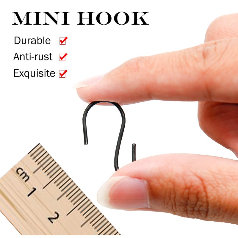 Bonsicoky 50PCS S Shaped Hooks 1 Inch Mini Ornament Storage