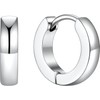 Arracadas Huggie de Mujer en Plata – Acero Inoxidable U7