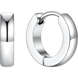 Arracadas Huggie de Mujer en Plata – Acero Inoxidable U7
