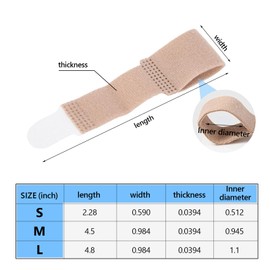 Hammer Toe Correctors, Hammer Toe Correction, Hammer Toe Splints, Broken Toe Splint, Toe Corrector, Toe Bandages for Correcting Hammer Toes, Broken Toes, Overlapping Toes (Beige, M)