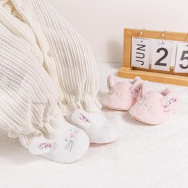 Meckior Save Beautiful Cute Cartoon Infant Unisex Baby Warm Cotton Anti-Slip Soft Sole First Walkers Shoes