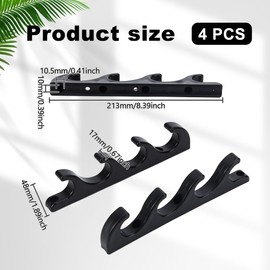 AHANDMAKER 4PCS Black Chaise Lounge Bracket, Multi Position Furniture Chair Buckle, Adjustable Back Support Adjuster for Outdoor Patio Lounge