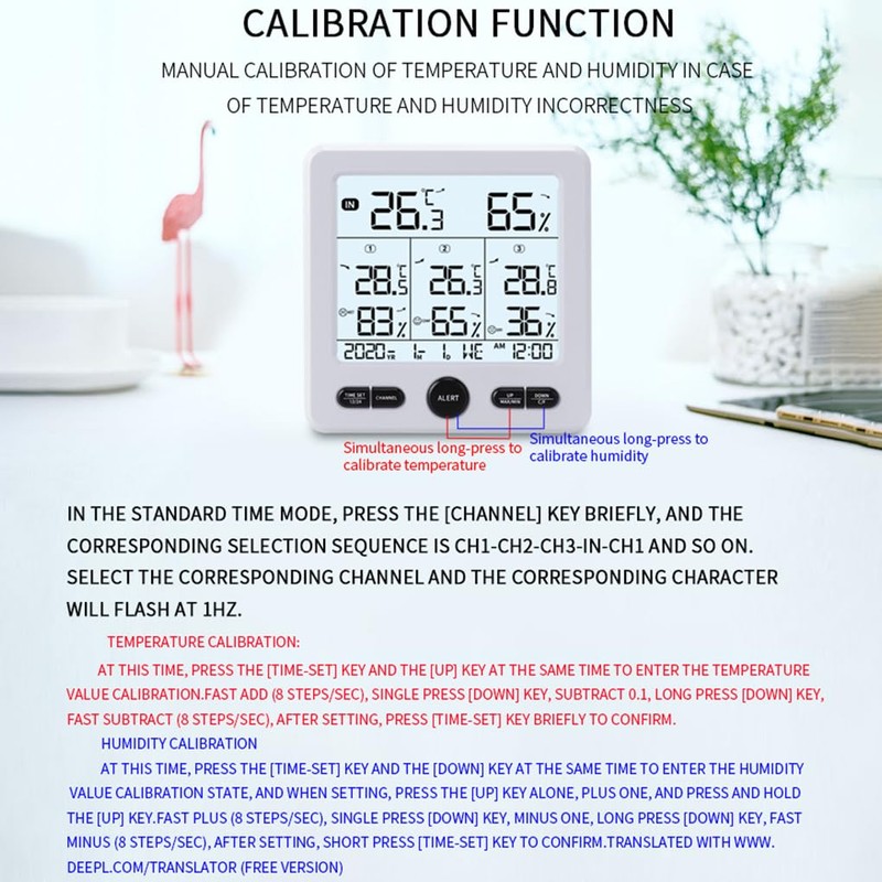 LED LCD Display Thermometer with Digital Hygrometer for Precise Measurements