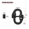 NORJIN 2 Pack 1/2" Safety Chain Connector Link, Tow Hitch