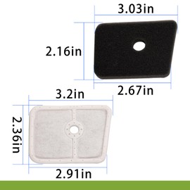 Belsdar 6PCS 581451801 581047401 Air Filter for Husqvarna 525LK 525RX 525HE3 525HE4 525HF3S 525P4S 525PT5S 525P5S 525DEPS MADSAW 325HE3 325HE4 Trimmer