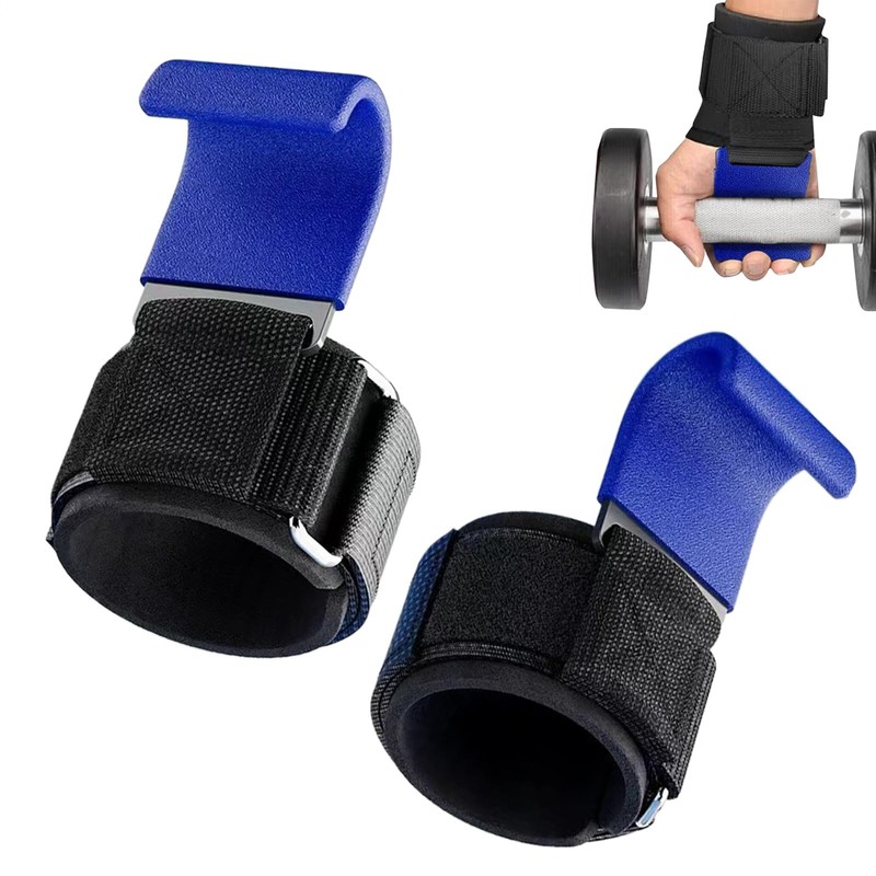 Weight Lifting Wrist Wraps,Hook Grips for Deadlifts - Anti-Slip Padded