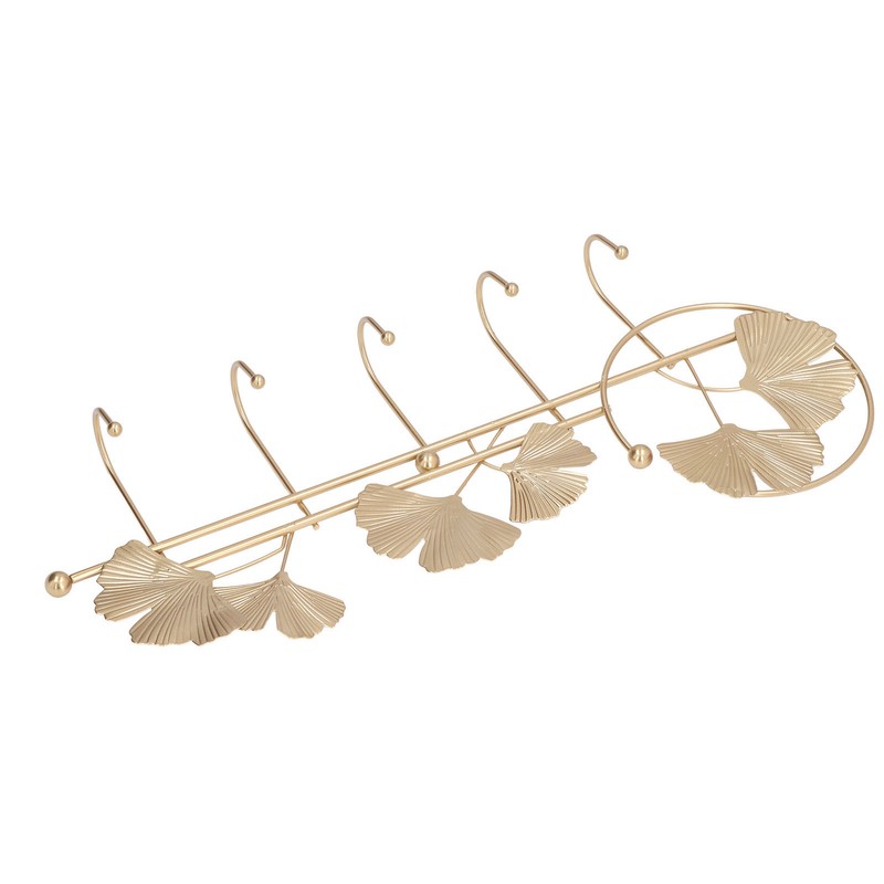Wall Coat Rack Ginkgo Leaf Design Simple Elegant Style Wide