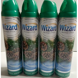Wizard The Magic of Fresh | Odor Neutralizer & Air Freshener - 10 Oz. Winter pine forest (Pack of 4) (Packaging May Vary)