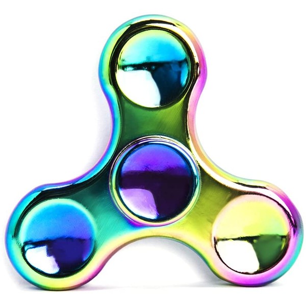 MAGTIMES Rainbow Anti-Anxiety Fidget Spinner [Metal Fidget Spinner] Figit Hand Toy for Relieving Boredom ADHD, Anxiety
