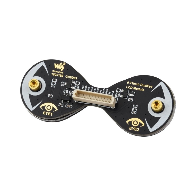 waveshare 0.71inch Double Eye Round LCD Display Module 160×160 Resolution