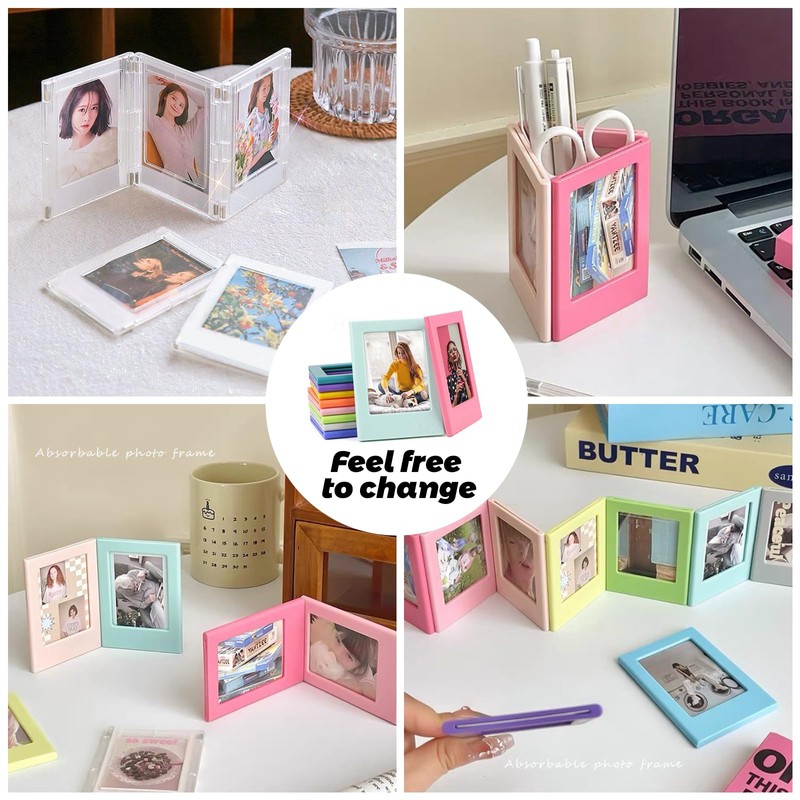 10PCS Color Magnetic Photo Frame for 3 Inch Mini Photo,