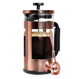 Primula Copper Coffee French Press, Medium Clear 8.0 Cup