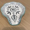 Creative Co-Op Ceramic Spoon Rest For Kitchen Hand Stamped Spoon