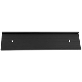 ExcelMark 2"x 8"Aluminum Wall Mounted Name Plate Holder - Office Business Door Sign Holder - Wall or Door - Black