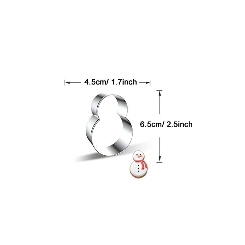 WDYJMALL Lovely Snowman Shape Cookie Cutter for Christmas