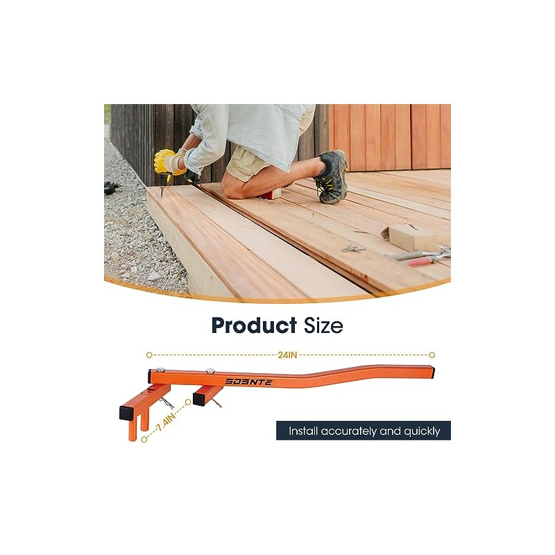 Deck Board Straightening & Removal Tool, Heavy-Duty 10Ga One-Piece Steel