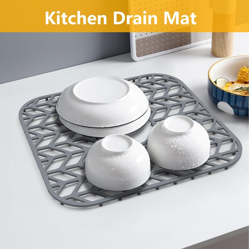 JOOKKI Sink Protectors for Kitchen Sink12.25"X11.5"Center Sink Mat 2pcs