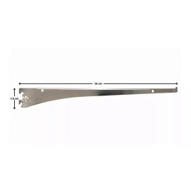 Exhivit Mensula Gancho P/ Cremallera 35 Cm C/14 Pzs + 2 Cremallera