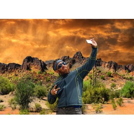 CORFOTO 7x5ft Desert Backdrop Sand Dune Cactus Backdrops Mexico Rocky Mountains Backdrop Sunset Natural Scenery Landscape Photography Background for Men Boys Photo Studio Portraits Props Baby Shower