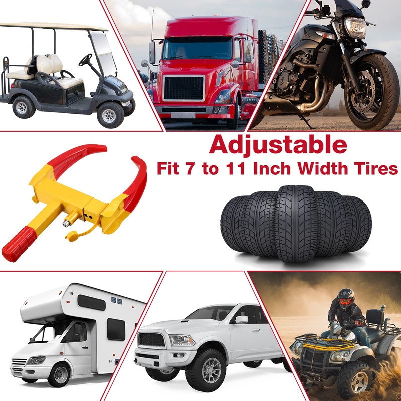 2 Pcs Wheel Lock for Cars, Heavy Duty Trailer Wheel