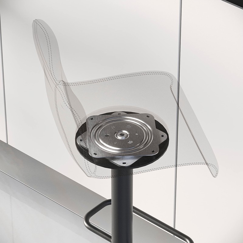 Emuca - Swivel Platform/Rotating Base of 360° for Cabinet/TV Screen,