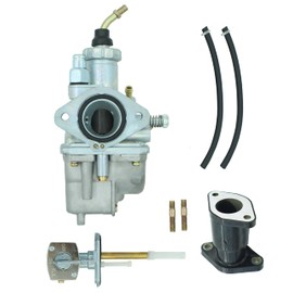 Carburetor fit for Yamaha Breeze 125 1989-2004 Grizzly 125 YFM125 YFM125G Carb 2004-2013 with Intake Manifold Boot/Fuel Valve Petcock Switch
