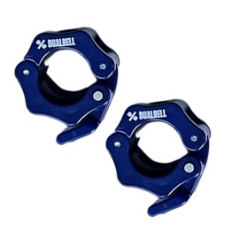 Dualbell Weight Collars, Quick Release Barbell Clamps for 1" Standard Diameter Bars, Exercise Collars Fit 1"(25mm) Quick Lock Pair of Collar Clips for Home Gym Weightlifting Fitness Training (Blue)