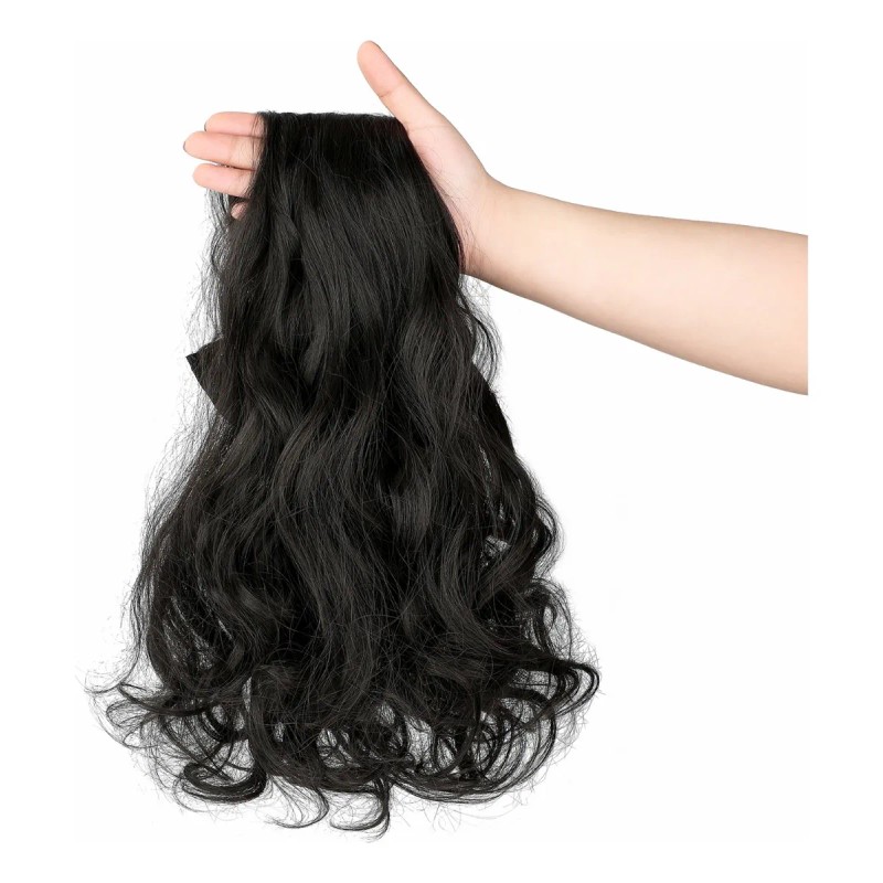 Extensiones De Cabello Ondulado Natural Clip Cortinas 7 Pzas