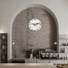 XNM Rustic Wall Clock for Bedroom Round Wood Wall Clocks