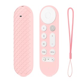LEFXMOPHY Pale Pink Cover for Google TV Streamer 4K 2024 Voice Remote Silicone Case