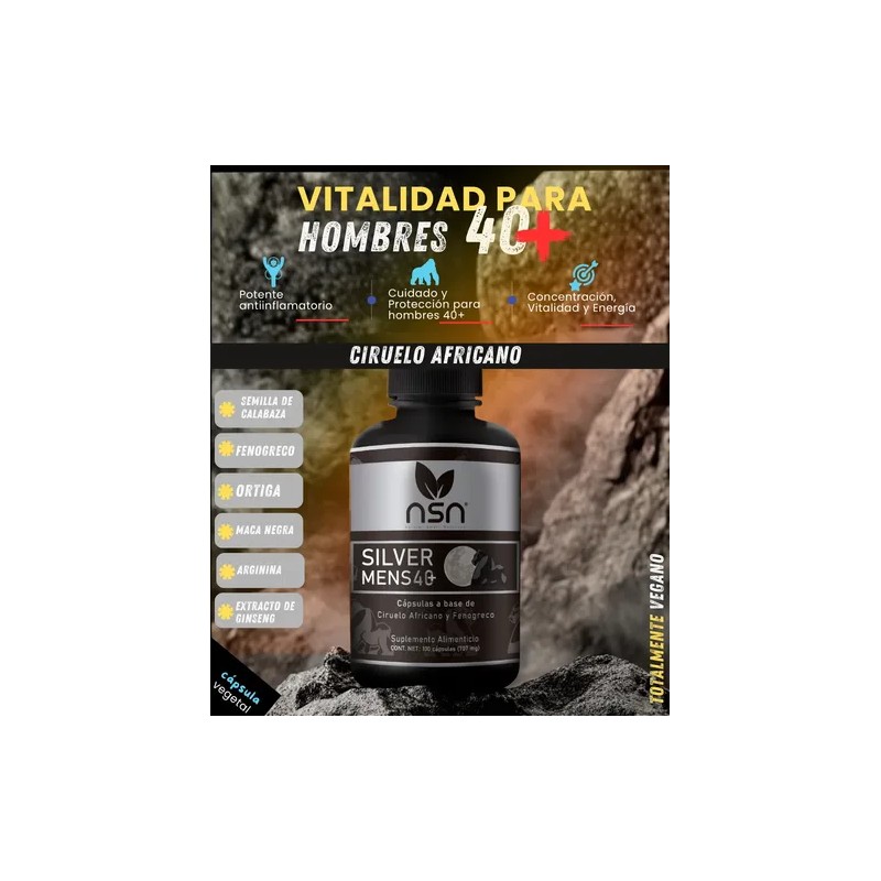 Precursor Testosterona | Hombres 40+ | 100 Cápsulas 50 Días