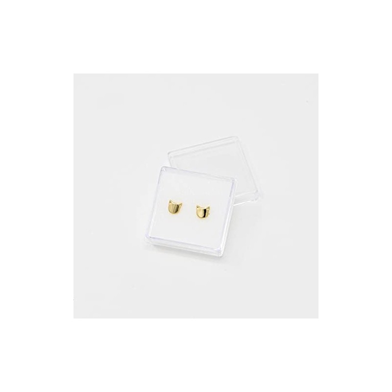Aretes de Gato Gatito en Chapa de Oro de 22K