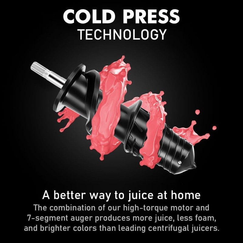 Slow Masticating Cold Press Juicer Machines for Fruit Vegetable, Juice