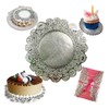 Blonda Plateada 8 20cm 100 Pzas Mantel Papel Plata Premium