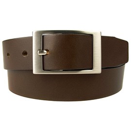 Mens Quality Leather Belt Made in UK, 1 3/8" Wide (35mm) Dark Havana Brown - (BD000435DKH-46-50) XXL