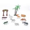 DWUENT 32pcs Mini Plastic Wild Animals Set - 32 Species