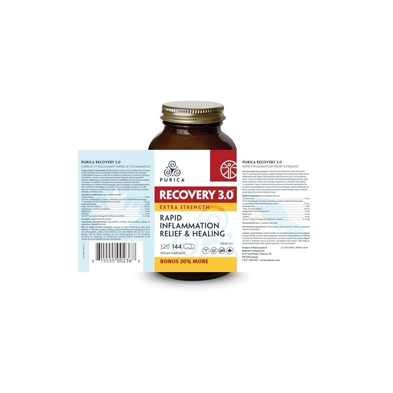 PURICA - Recovery 3.0 Extra Strength - Rapid Inflammation Relief